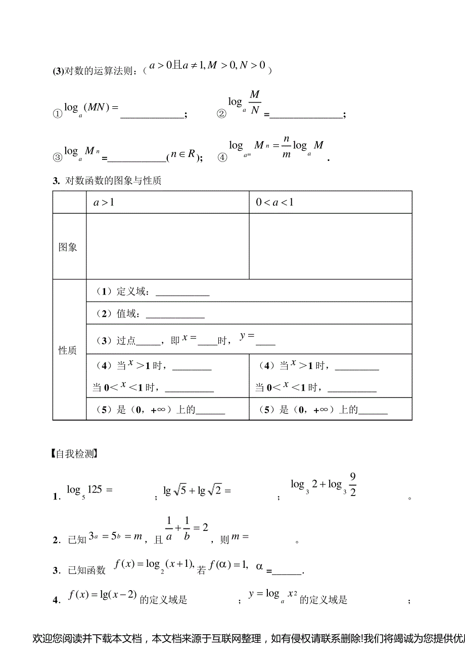 高三数学 对数与对数函数专题复习 教案163559_第2页