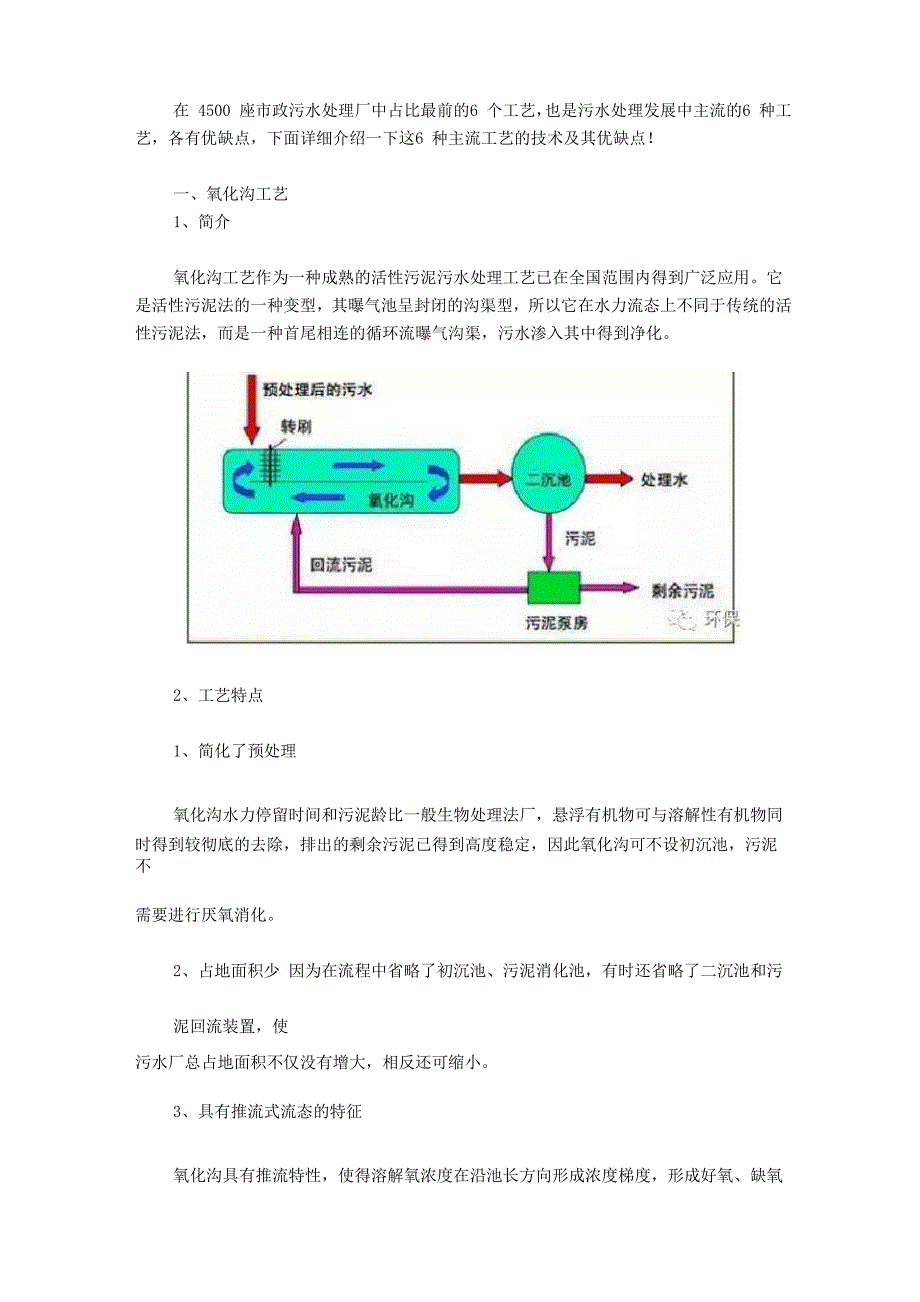 污水处理厂主要工艺汇总及特点介绍_第1页