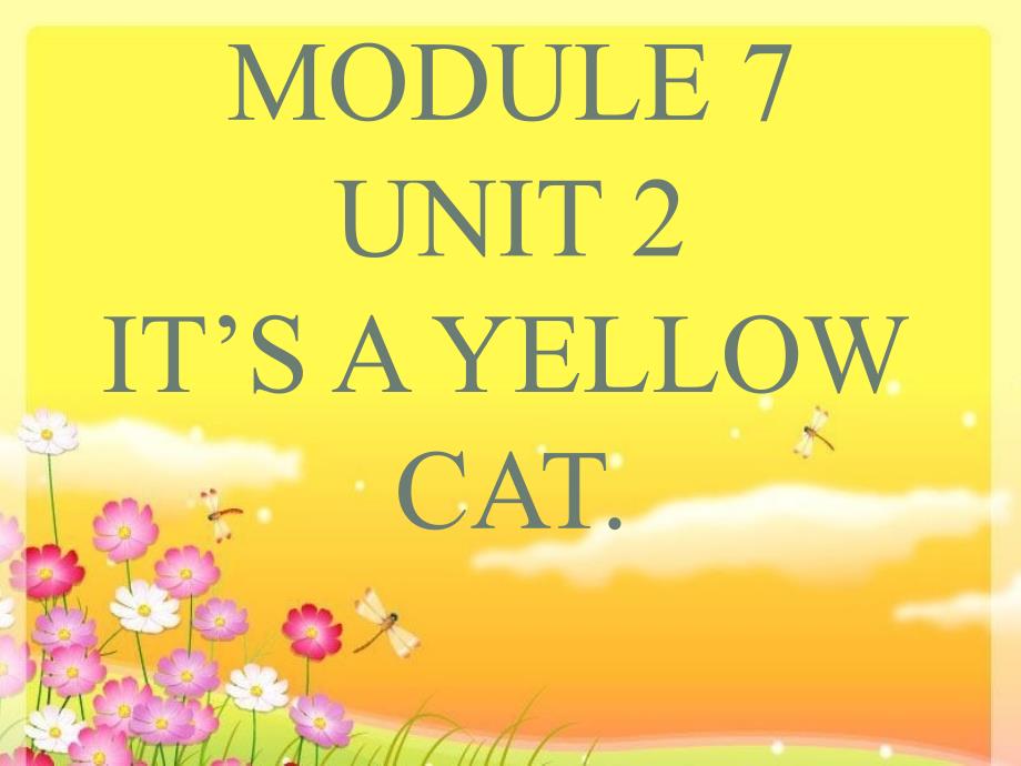 一年级英语上册 Module 7 Unit 2 It’s a yellow cat课件1 外研版（一起）_第1页