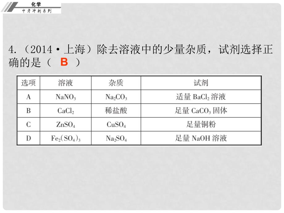 中考化学总复习 第十九章 盐和化学肥料（课后作业本）课件_第4页