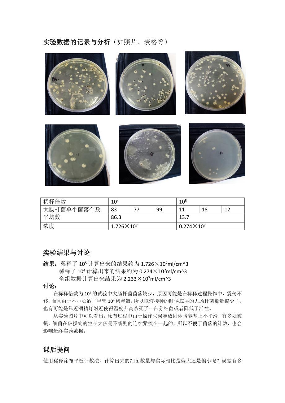 大肠杆菌微生物培养实验报告及评价标准_第2页
