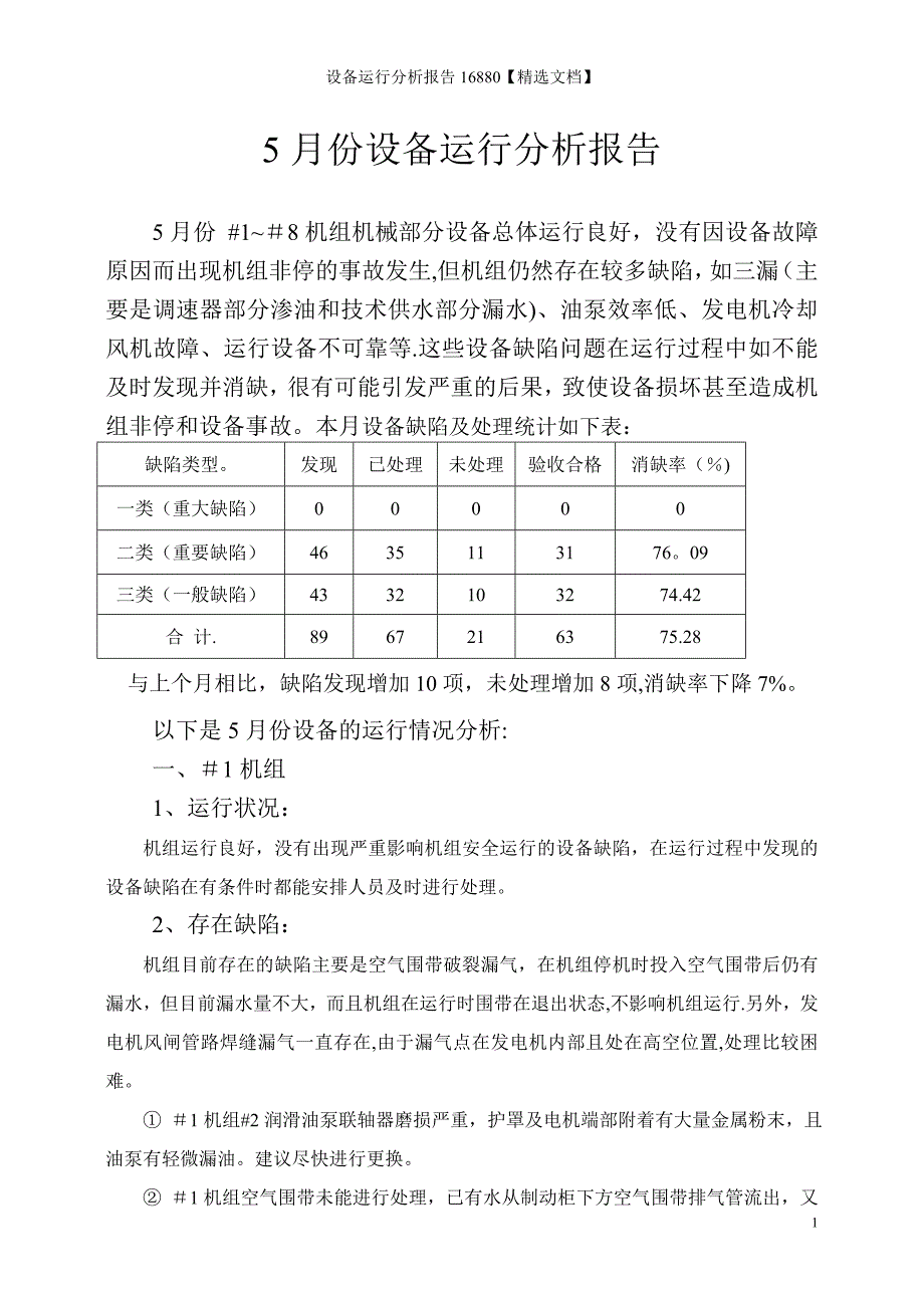 设备运行分析报告16880【精选文档】_第1页