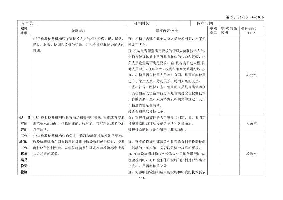 内审检查表资质认定-2016_第5页