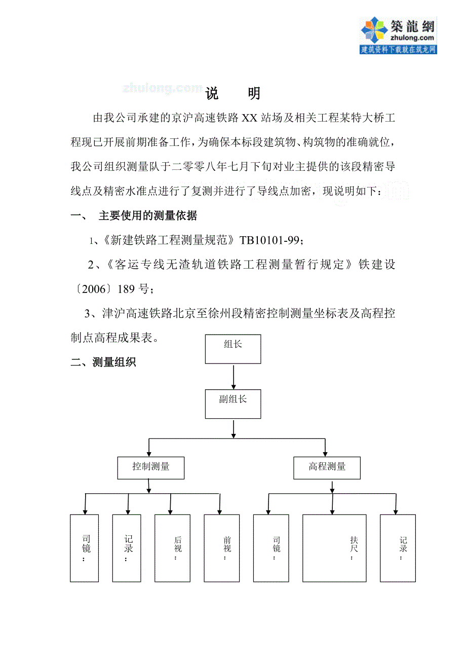 京沪高速铁路某大桥测量成果报告_第2页