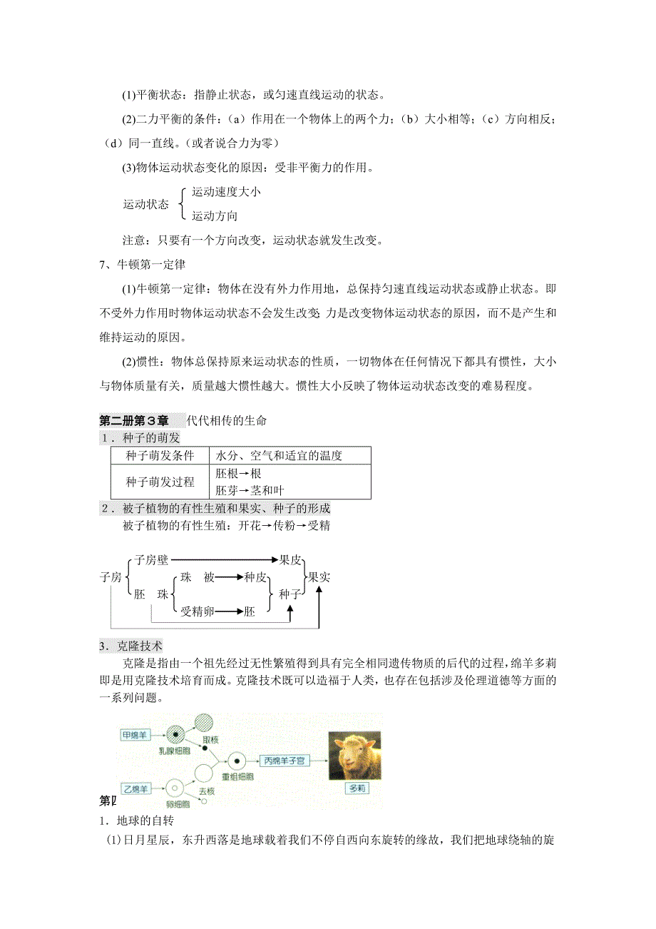 科学初一下知识总结_第3页