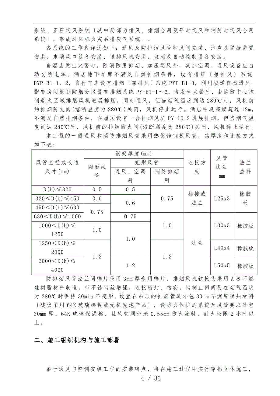 通风与防排烟工程施工设计方案_第4页