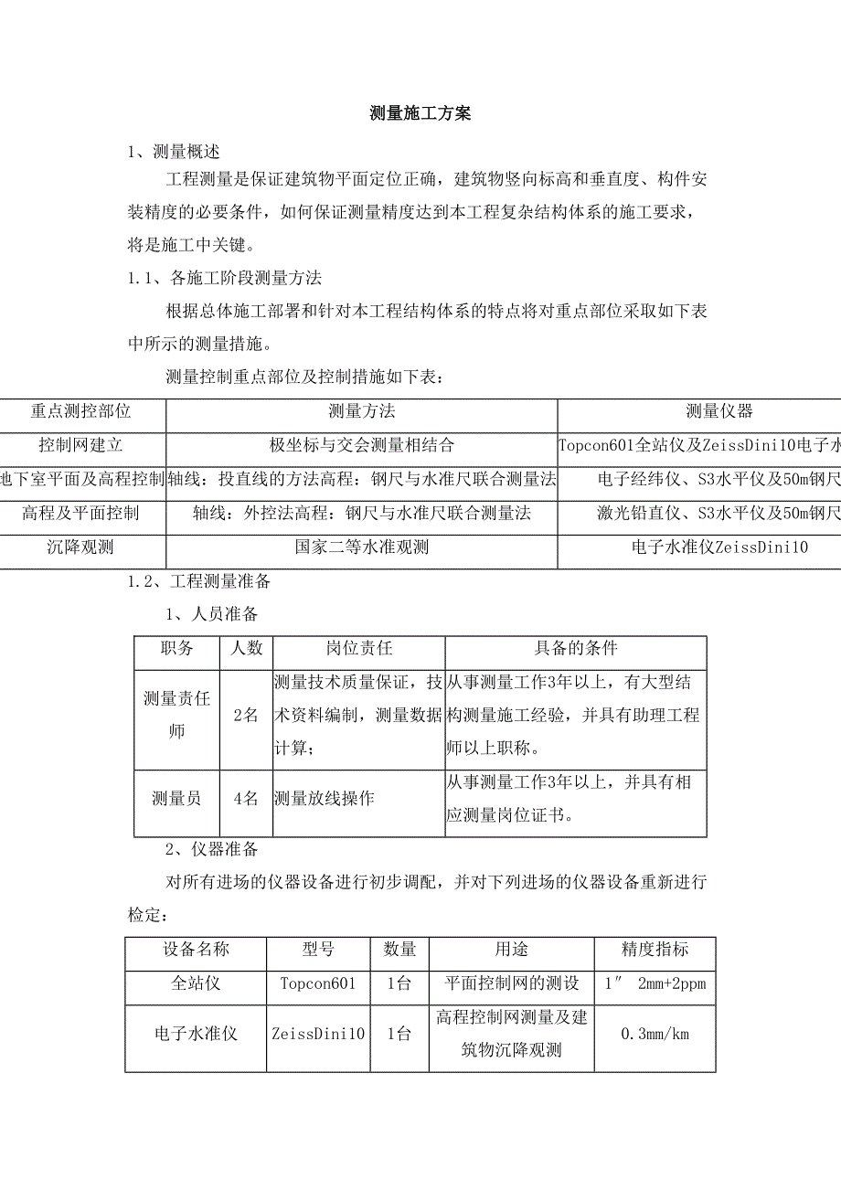 北京某商业建筑群测量施工方案_(DOC 11页)_第2页