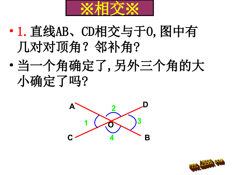 初中一年级数学下册第五章相交线与平行线第一课时课件_第4页