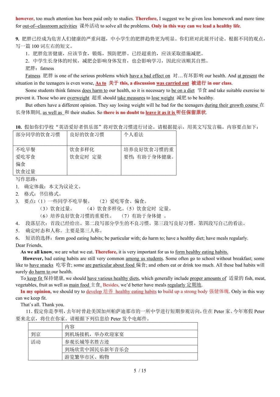 高考书面表达范文及52句活用例句_第5页