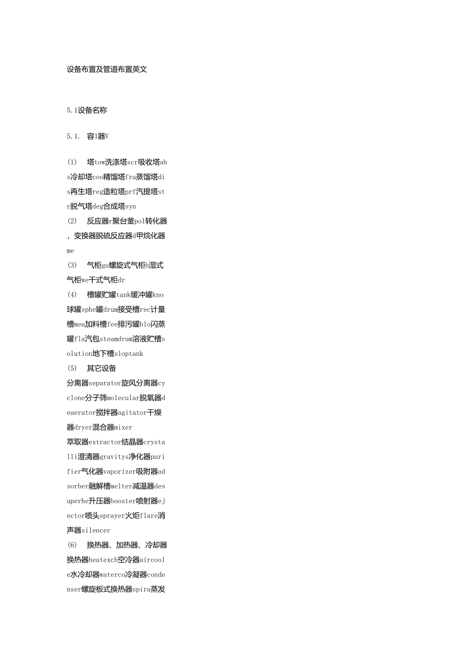 设备布置及管道布置英文_第1页