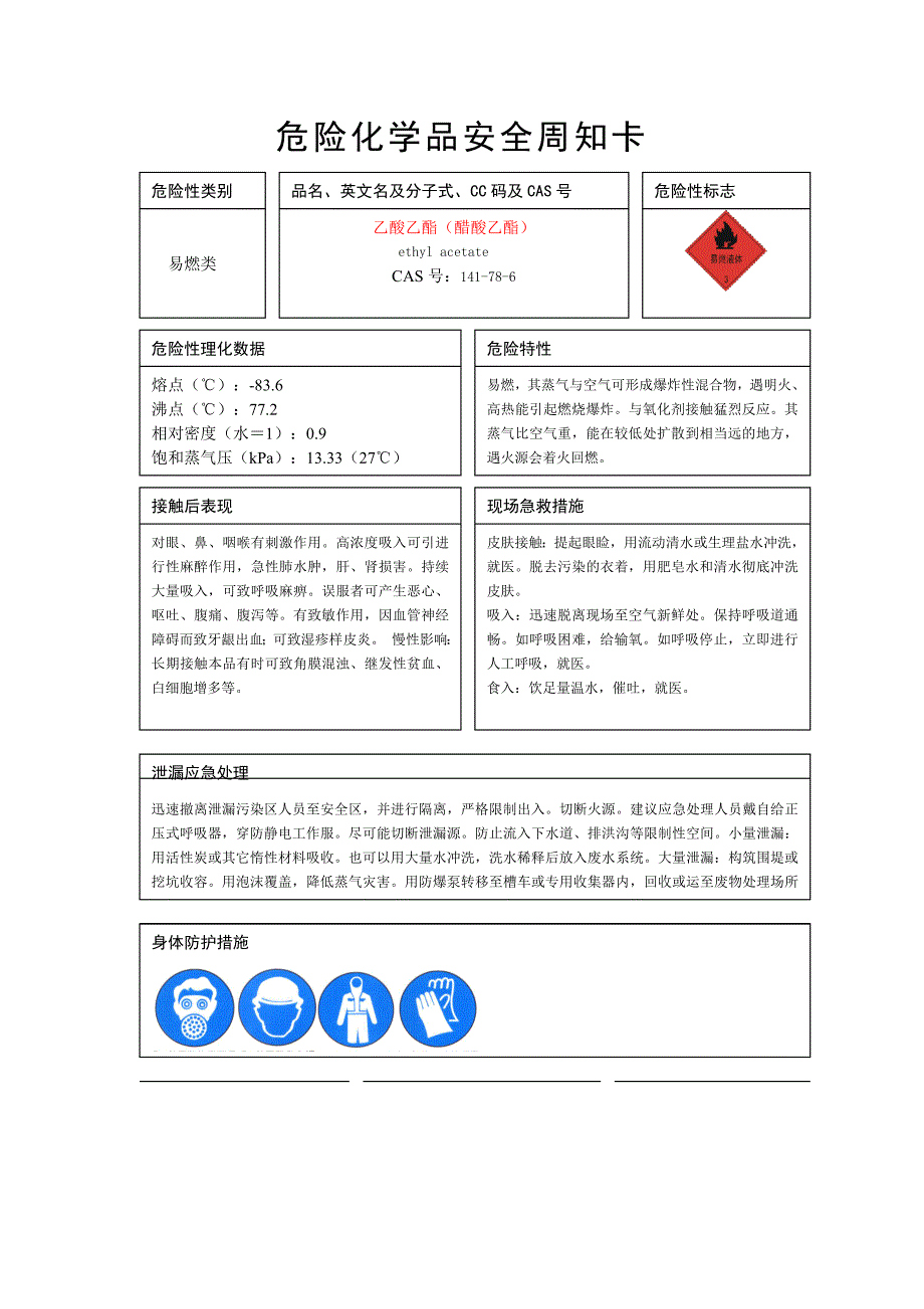 危险化学品安全周知卡74316试卷教案.doc_第2页