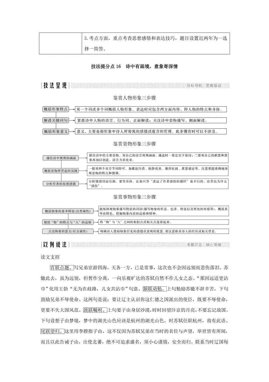 （全国通用版）2019高考语文二轮培优 第二部分 古代诗文阅读 专题五 古代诗歌阅读 技法提分点16 诗中有画境意象寄深情.doc_第2页