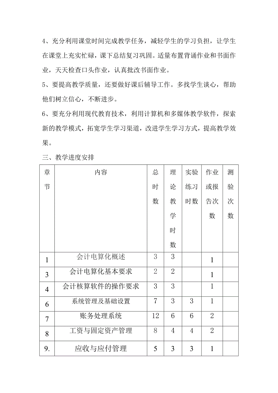 会计电算化教学计划_第2页