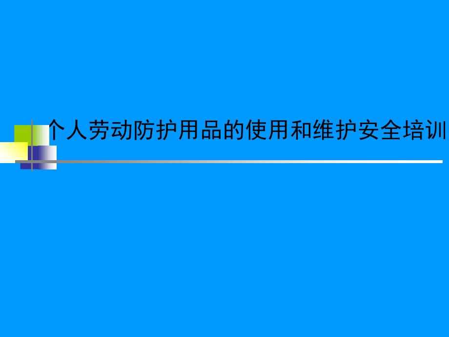 劳保用品使用维护培训_第1页