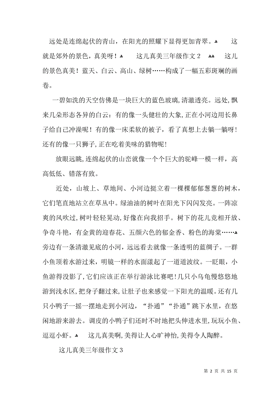 这儿真美三年级作文_第2页