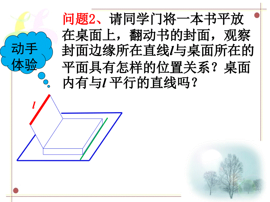 青海省青海师大附属第二中学高二数学《直线与平面平行的判定》课件2_第4页