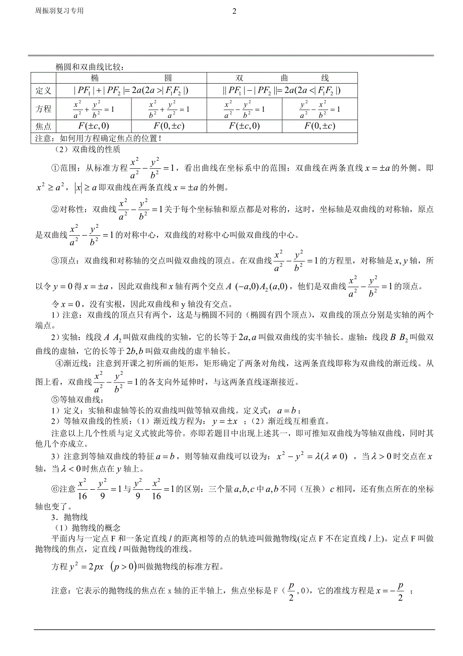 圆锥曲线知识点汇编.doc_第2页