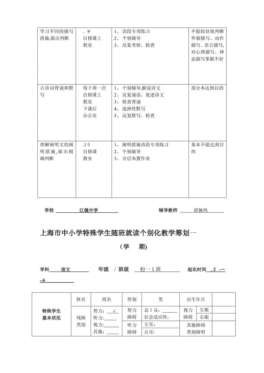 随班就读个别化教学计划一薛佩鸣_第5页