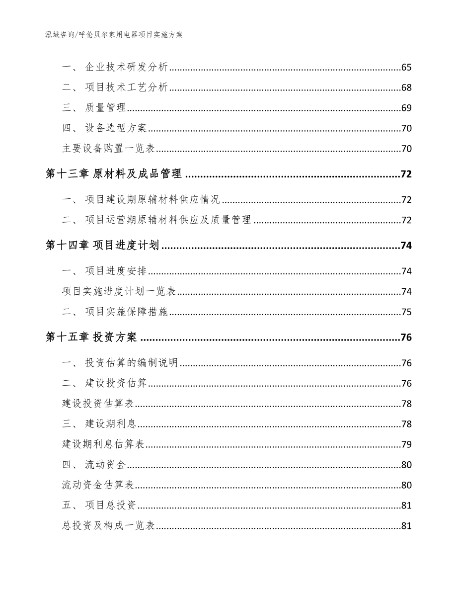 呼伦贝尔家用电器项目实施方案（模板）_第4页