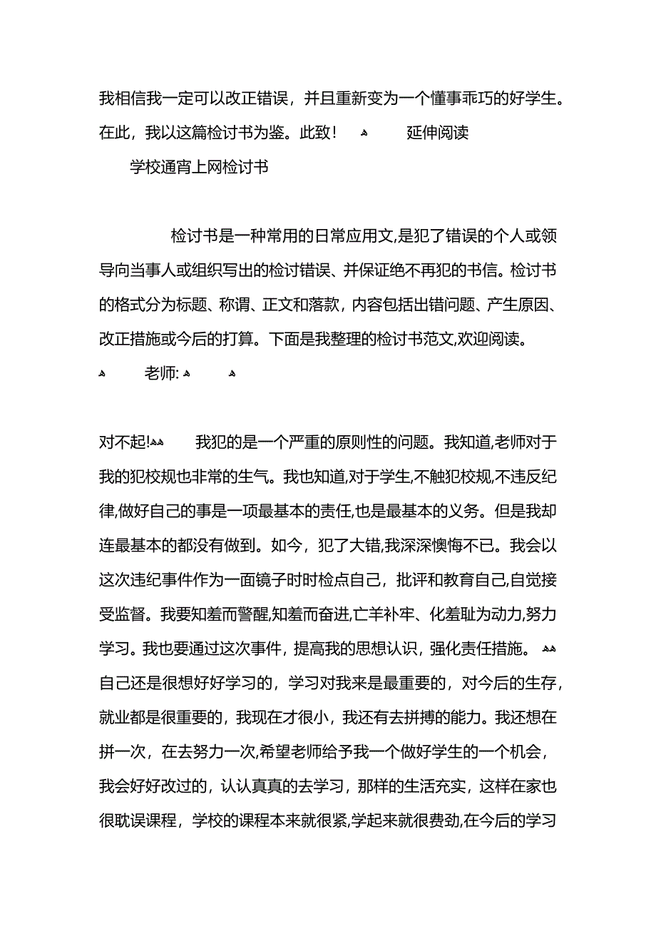 通宵上网的检讨书_第2页