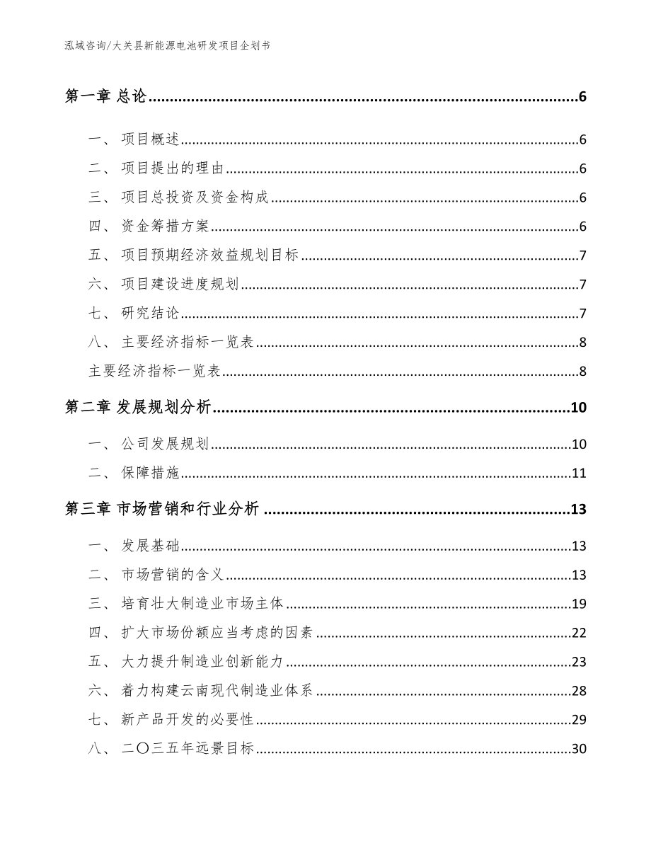 大关县新能源电池研发项目企划书模板范本_第2页