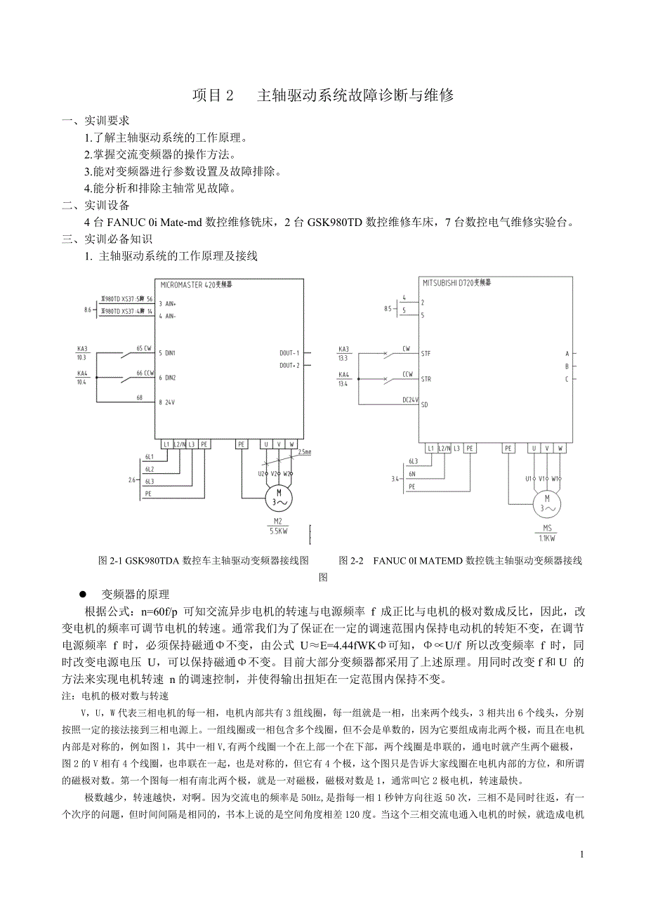 主轴驱动系统故障诊断与维修.doc_第1页