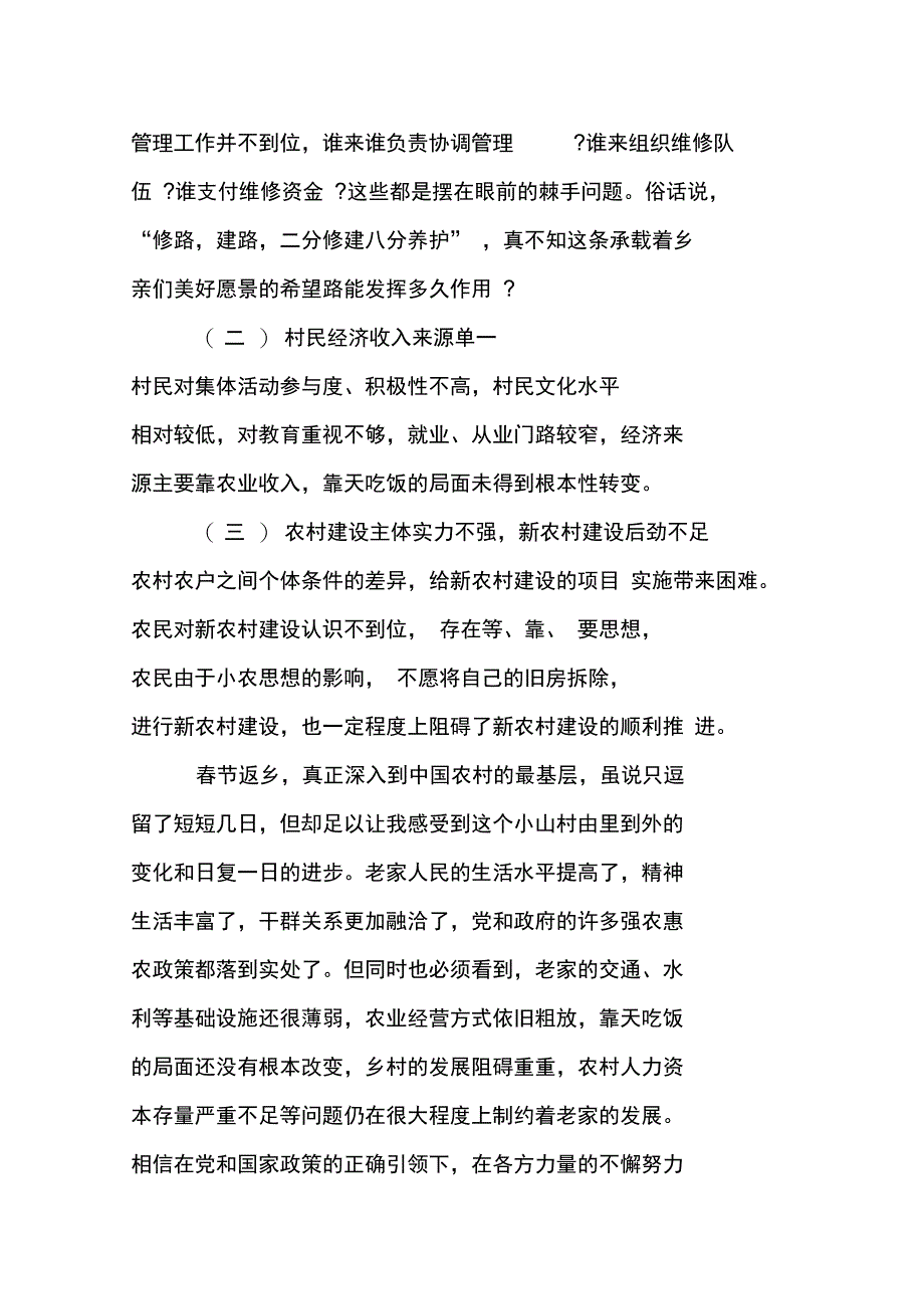 春节回乡调研报告模板_第2页