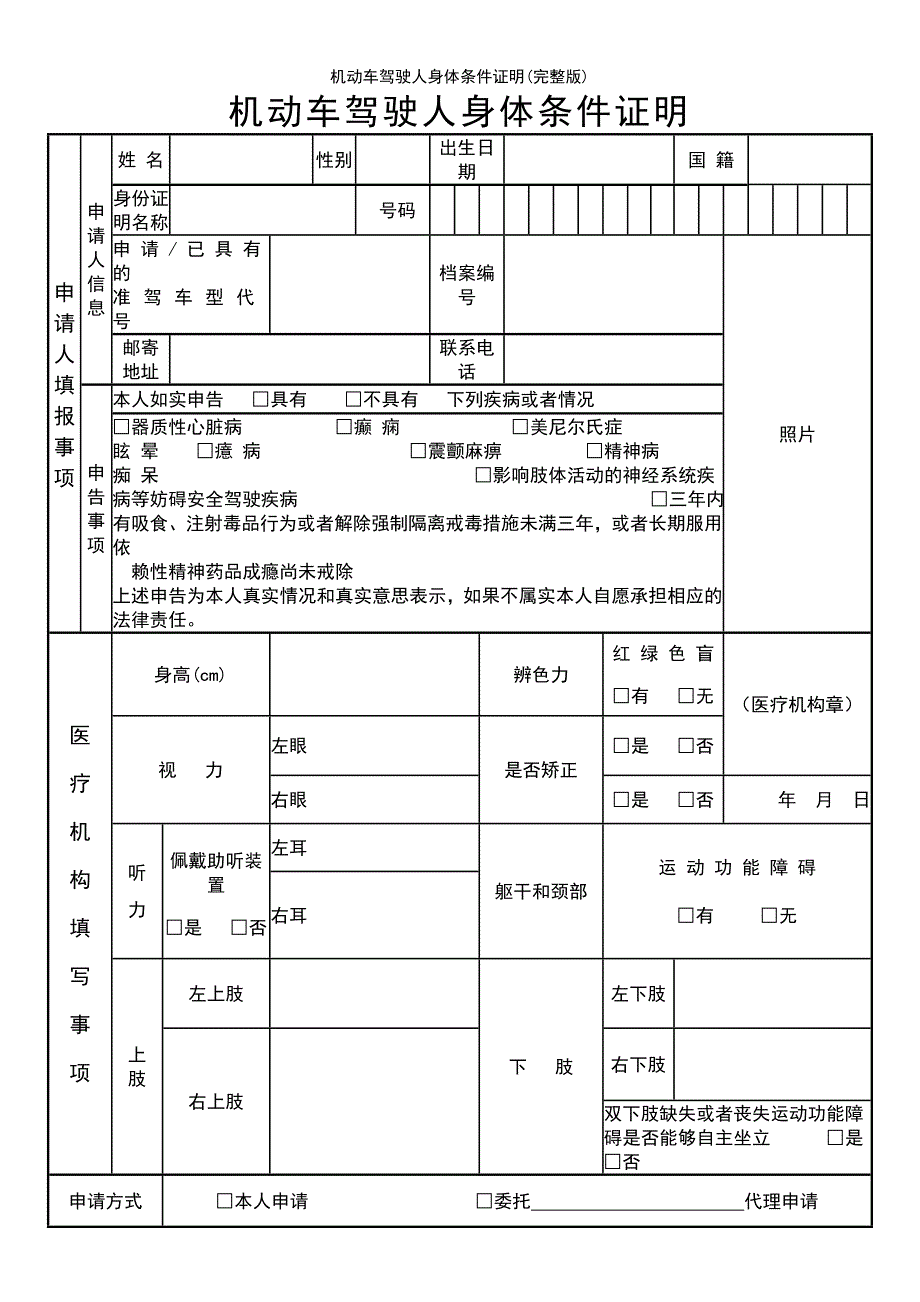 (2021年整理)机动车驾驶人身体条件证明(完整版)_第2页