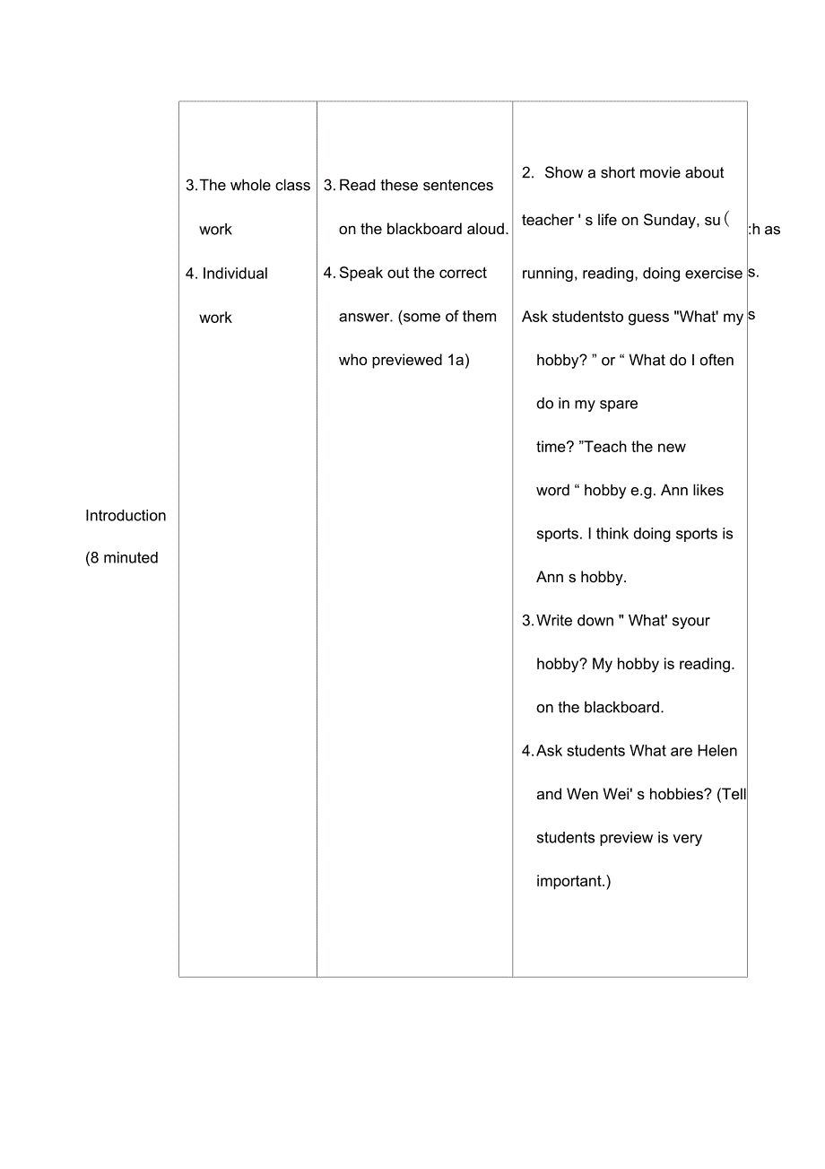 仁爱版英语八年级上册Unit3Topic1SectionA教学设计_第4页