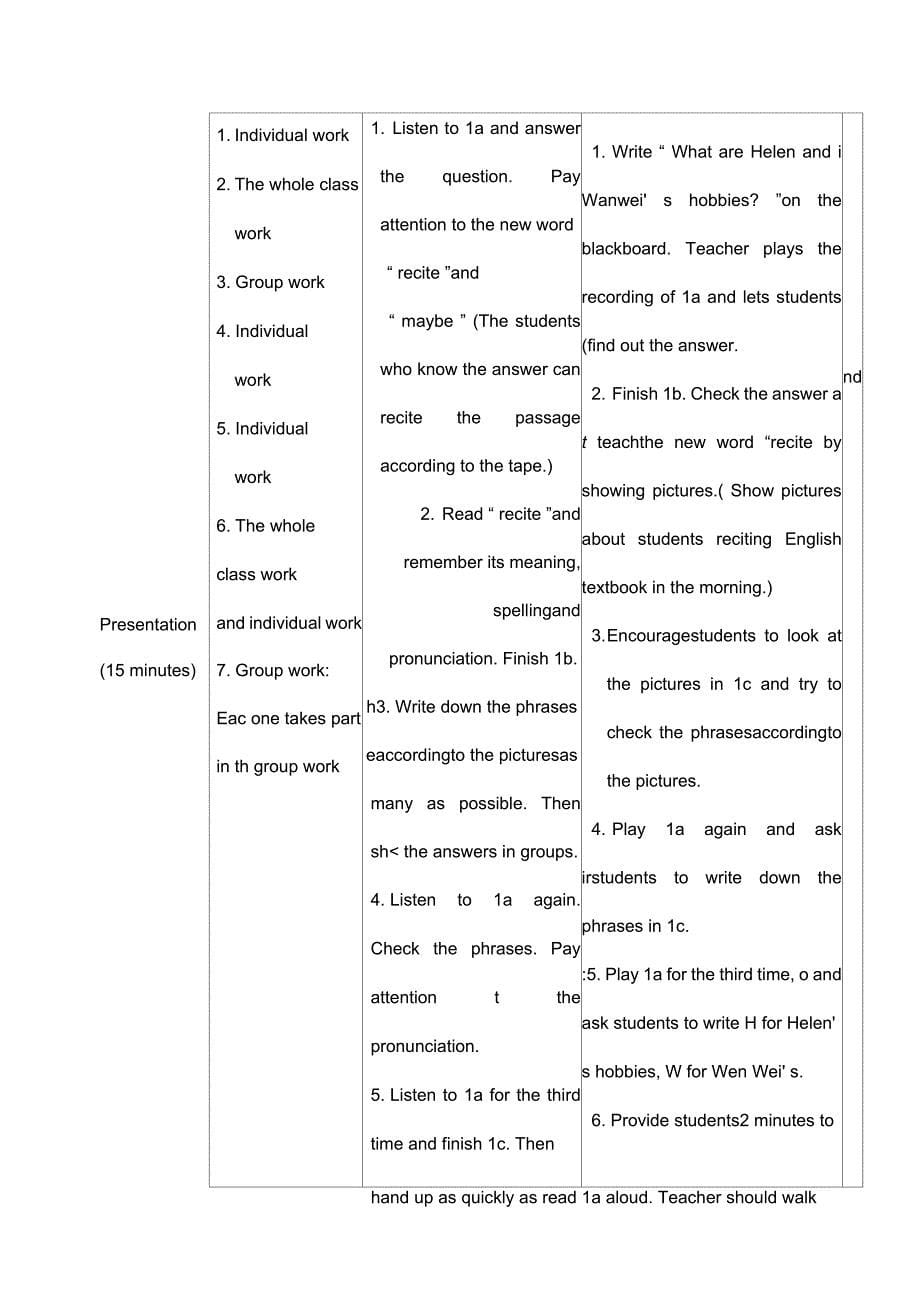 仁爱版英语八年级上册Unit3Topic1SectionA教学设计_第5页