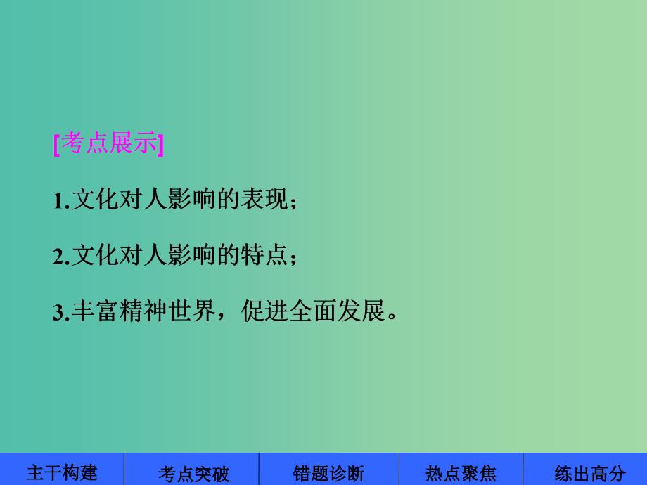 高中政治 第一单元 第二课 文化对人的影响课件 新人教版必修3.ppt_第2页