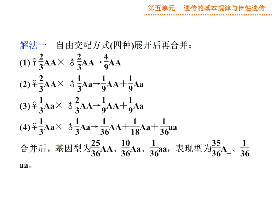 自交与自由交配的问题PPT优秀课件_第4页