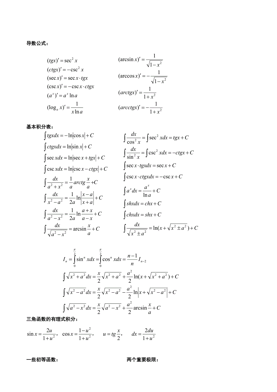 高等数学复习公式_第2页