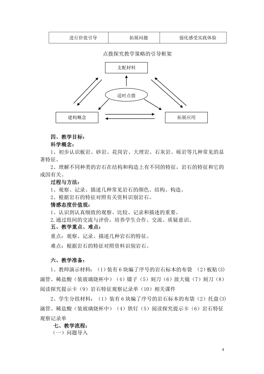 《认识几种常见的岩石》教学设计（芜湖市大官山小学程斌）_第4页