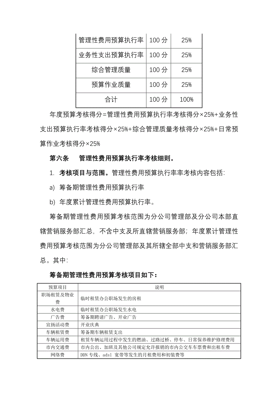 机构费用预算管理质量考核方案_第2页