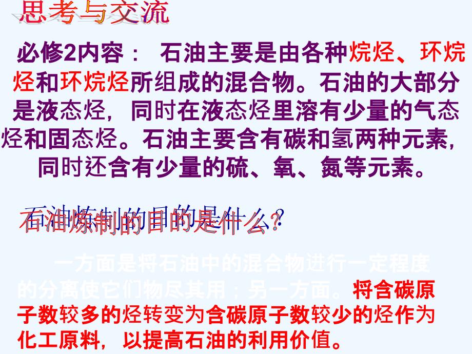 高中化学 第二单元课题3《石油、煤和天然气的综合利用》课件（1） 新人教版选修2_第3页