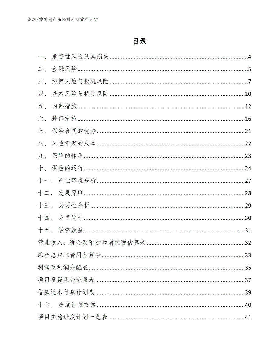 物联网产品公司风险管理评估【范文】_第2页