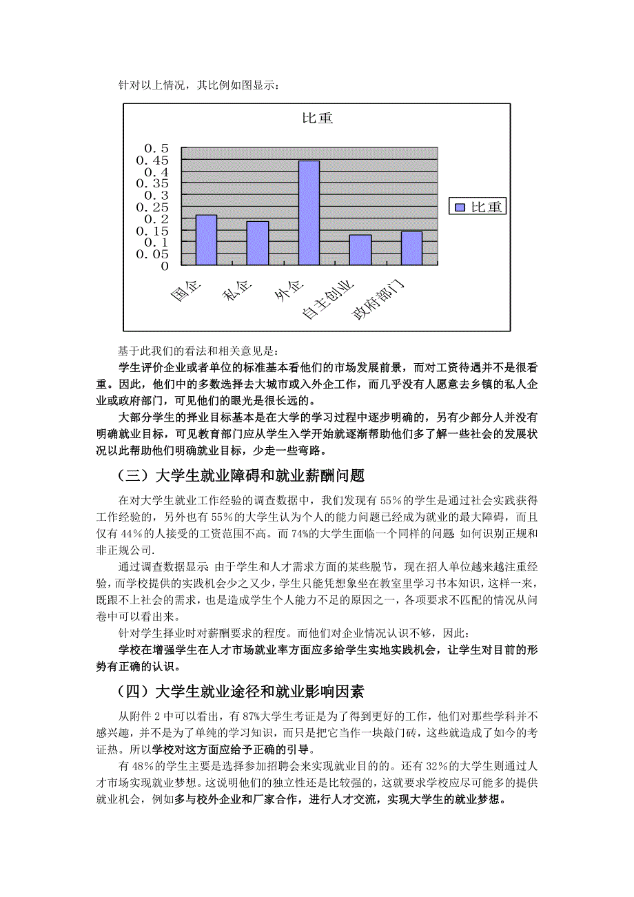 影响大学生就业选择的因素调查报告.doc_第2页