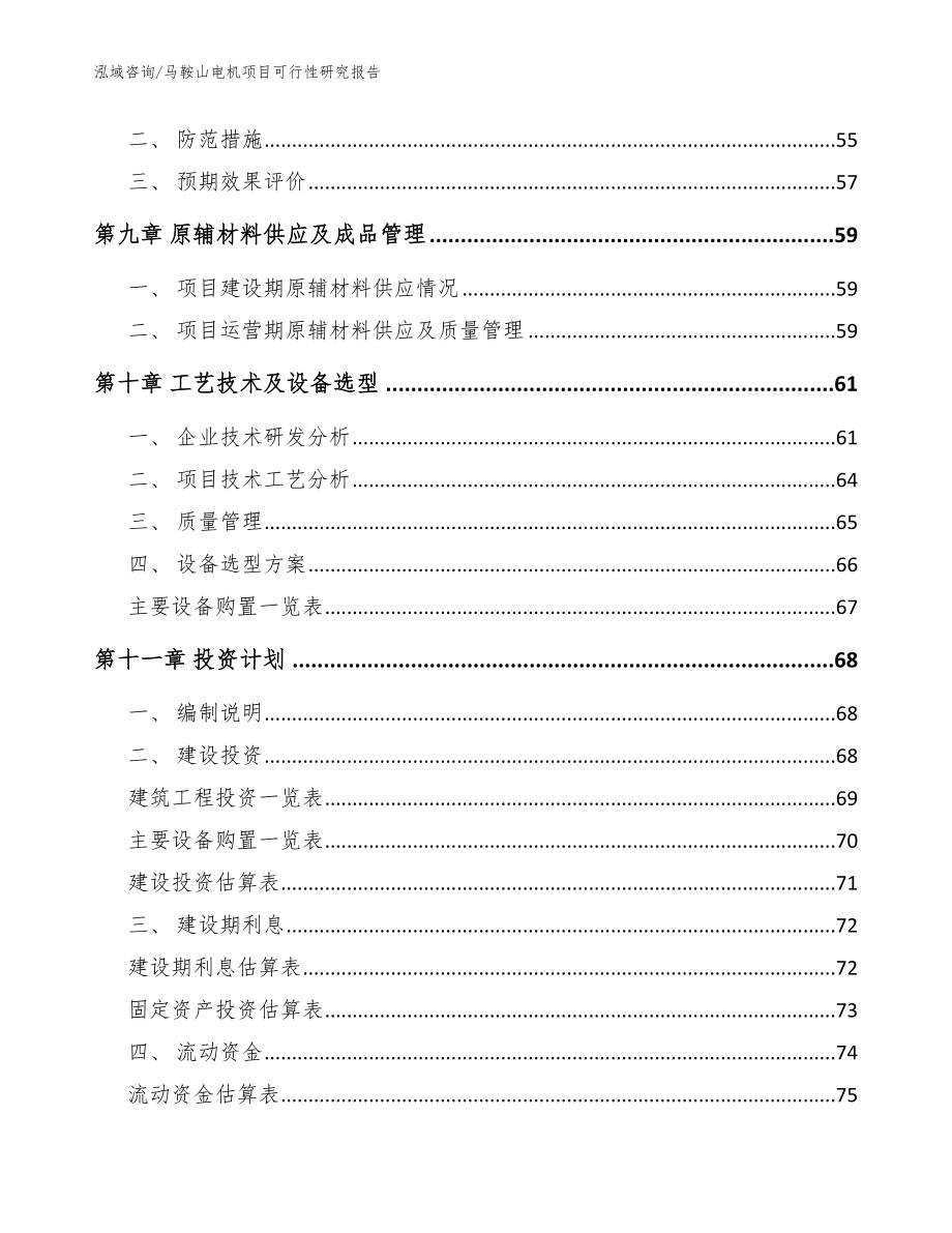 马鞍山电机项目可行性研究报告_范文模板_第3页