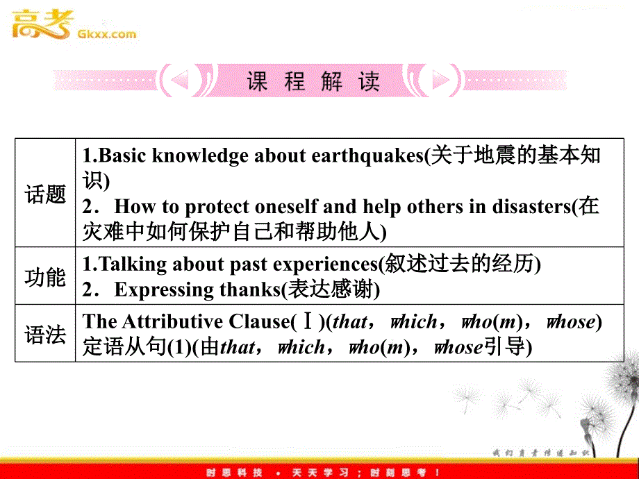 2012高考英语人教版必修1Unit4《Earthquakes》知识与要点_第2页