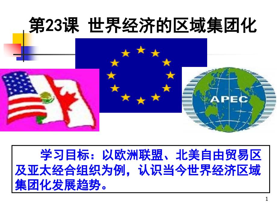 世界经济的区域集团化3人教版必修2课堂PPT_第1页