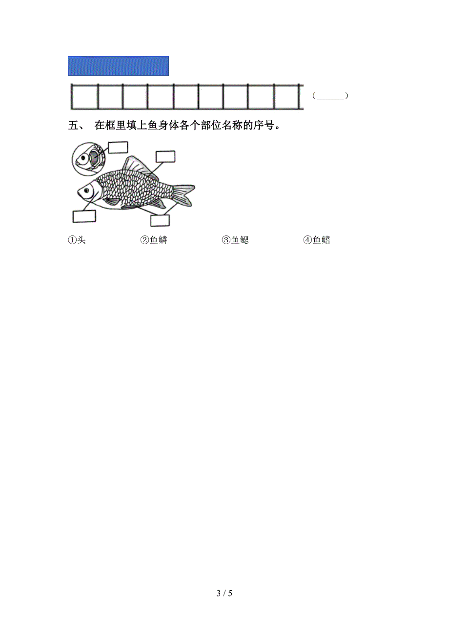 冀教版一年级科学上册期中试卷及答案【必考题】.doc_第3页