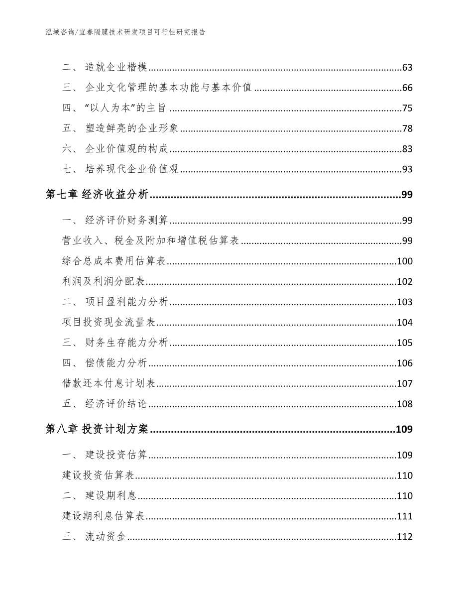 宜春隔膜技术研发项目可行性研究报告_参考范文_第5页