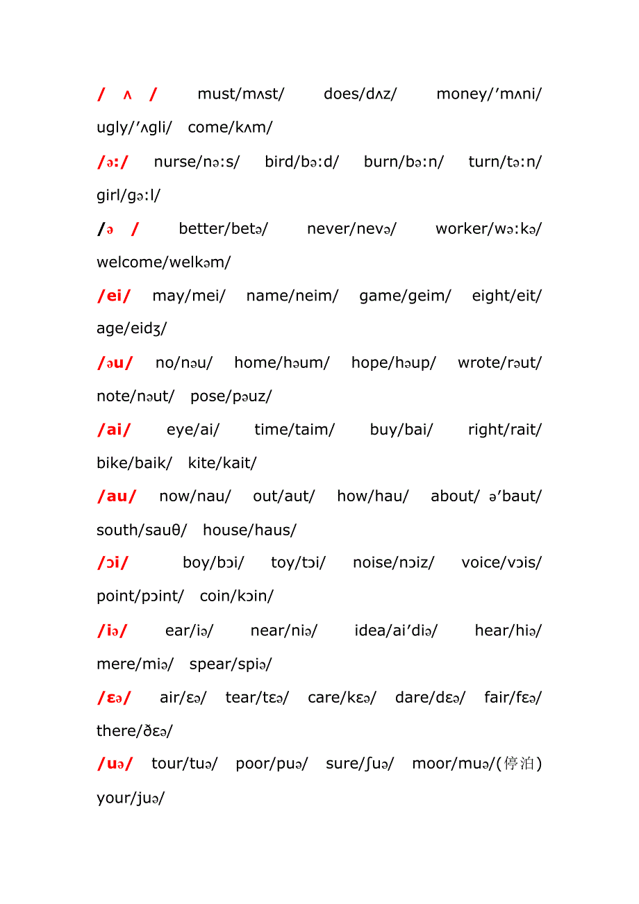 英语国际标准音标练习_第2页