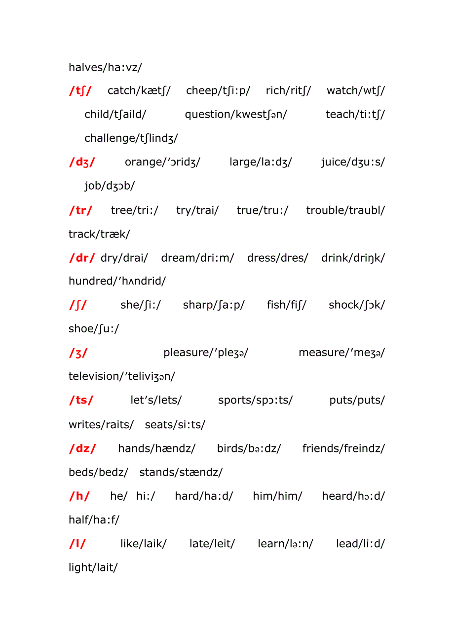 英语国际标准音标练习_第4页