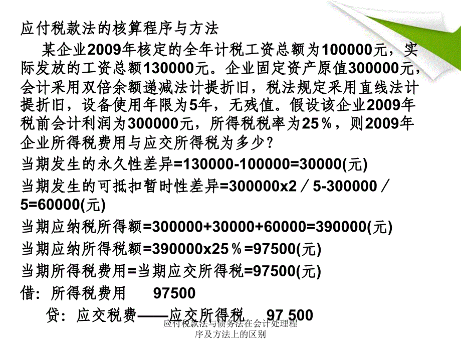 应付税款法与债务法在会计处理程序及方法上的区别课件_第4页