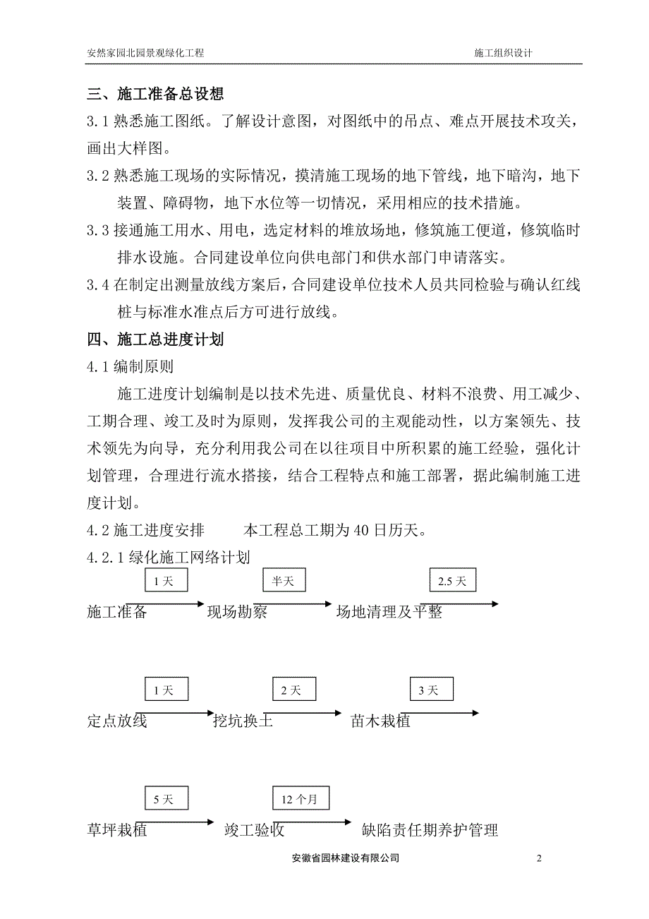 《施工方案》安然家园北园景观绿化工程施工组织设计方案_第2页