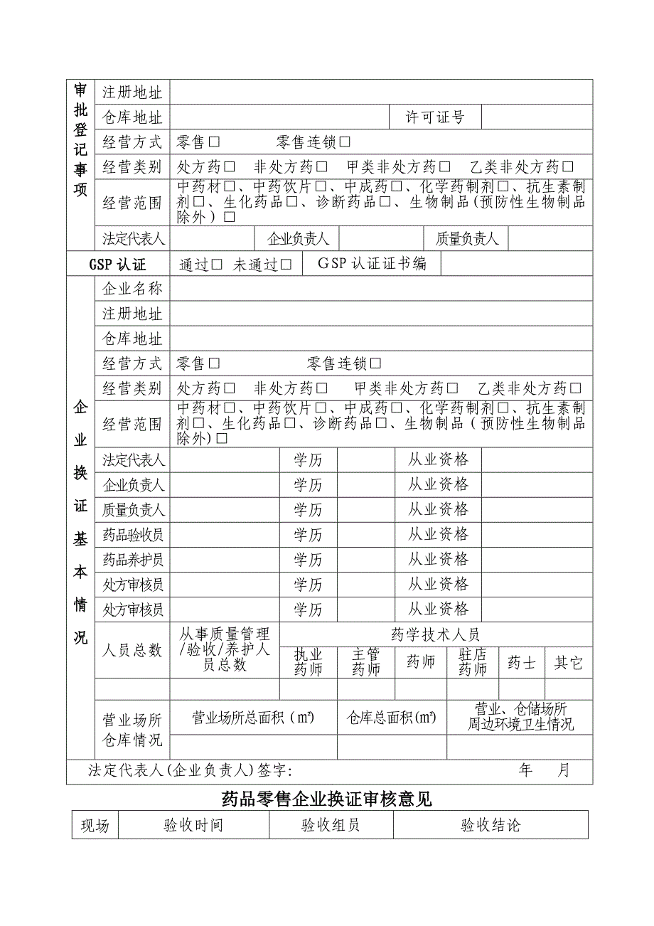 药品经营许可证(GSP认证证书)变更申请表.doc_第4页