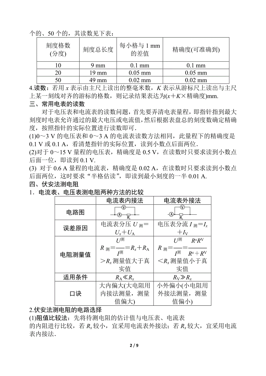 电学实验基础知识_第2页