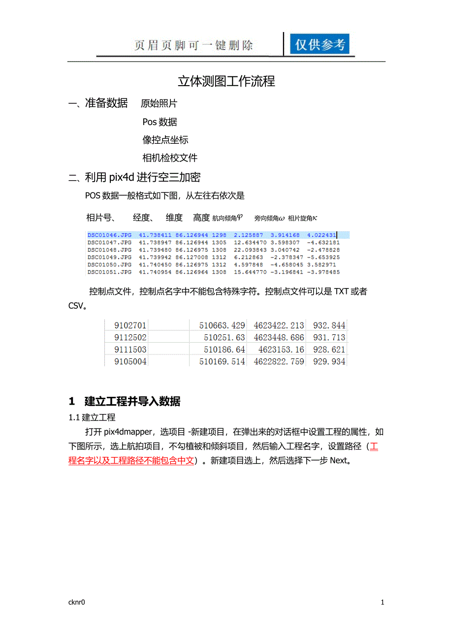 立体测图流程总结图表相关_第1页